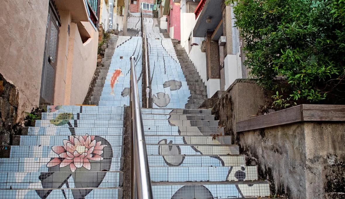 Hocheon Village’s 180 Stairs, identified by Visit Busan as an on-screen location