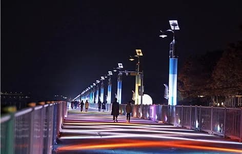 Tangeumho Rainbow Road after dark